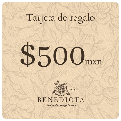 Tarjeta de Regalo Benedicta