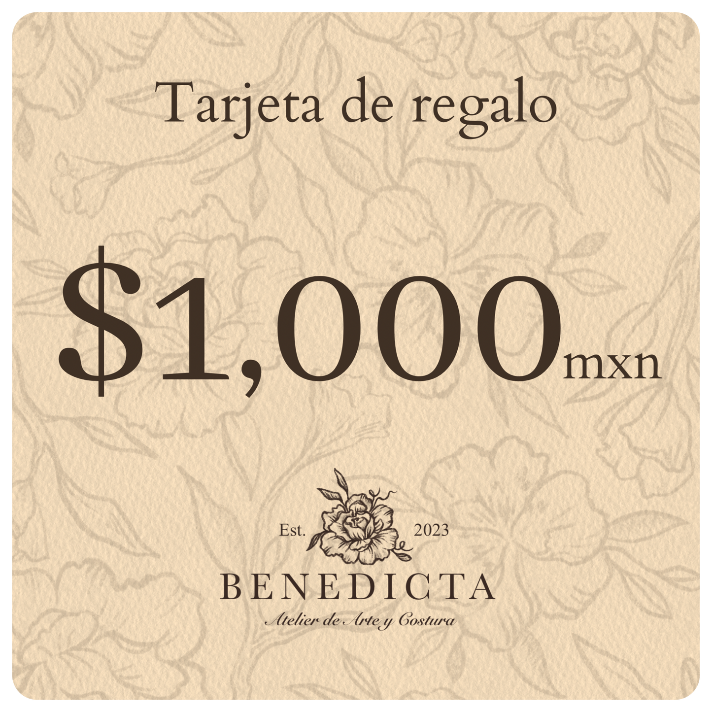 Tarjeta de Regalo Benedicta