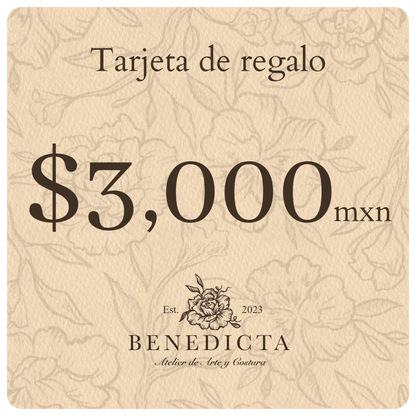 Tarjeta de Regalo Benedicta
